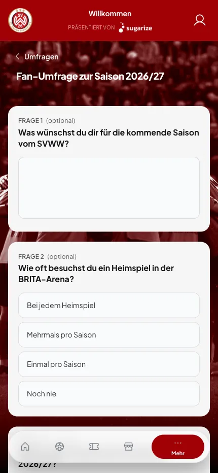 Fan-Umfrage beim SV Wehen Wiesbaden